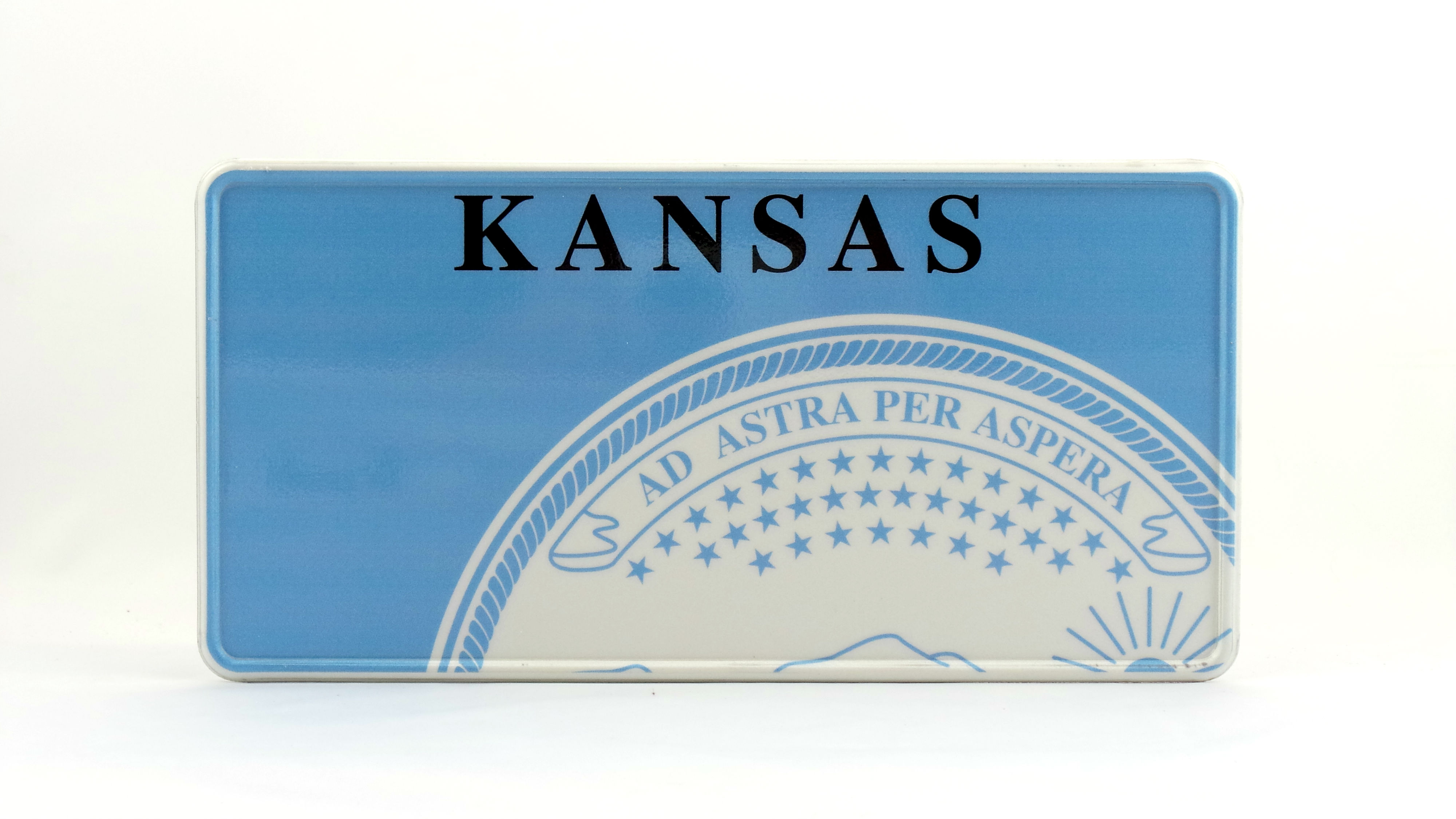 Kansas US USA License Plate Number Plate Embossed Custom Border eBay